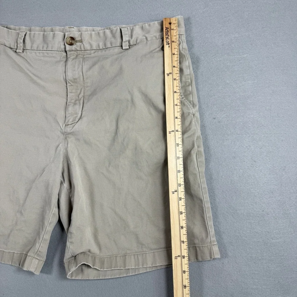 Vineyard Vines Mens Shorts Breaker 38‎ Khaki Cotton Flat Front Chino Golf Casual